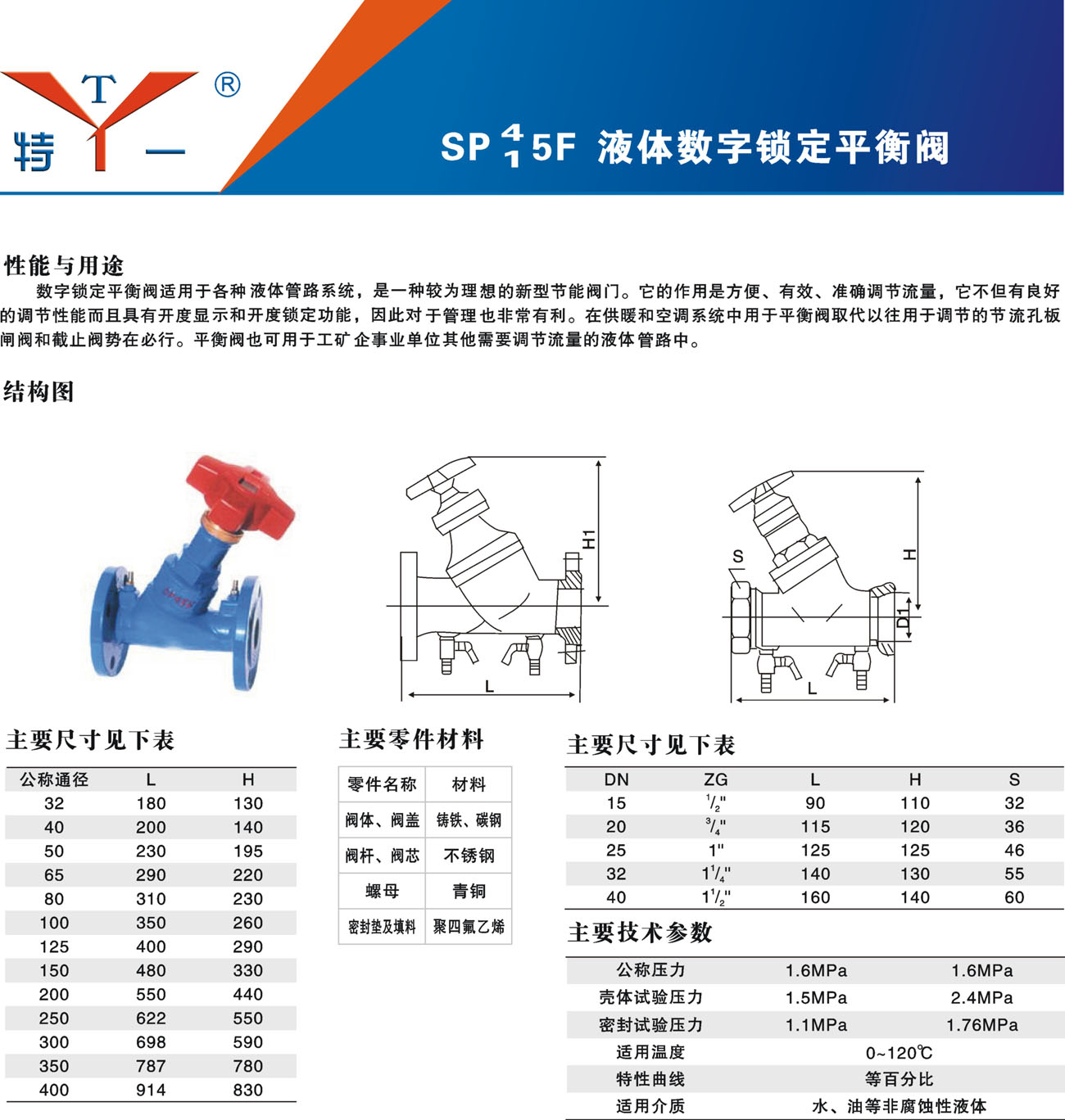 SP4(1)5F 液位数字锁定平衡阀 